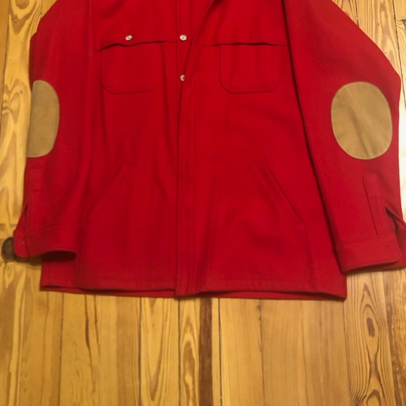 Vintage Eddie Bauer Men’s 100% Wool Winter Shirt, Red/Large - Picture 6 of 10